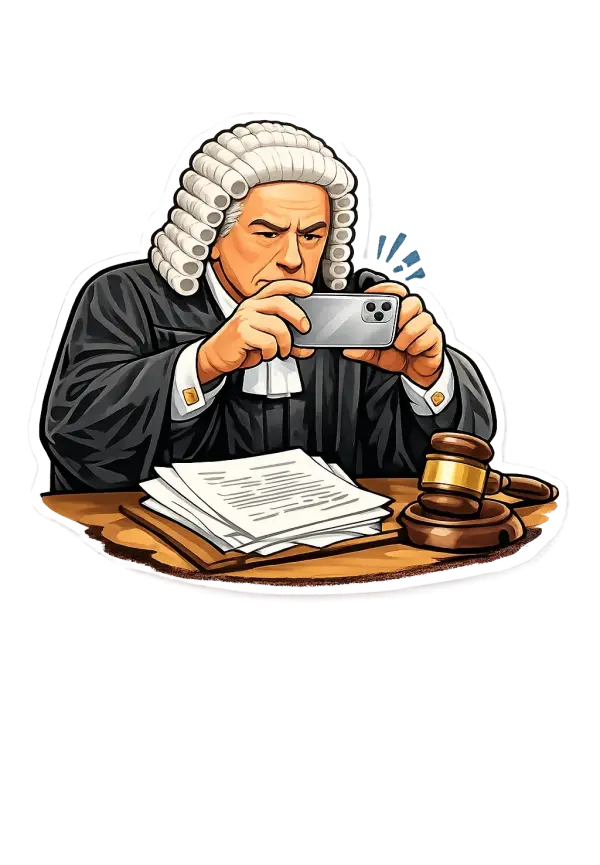 Judicial case-file workflow on a smartphone